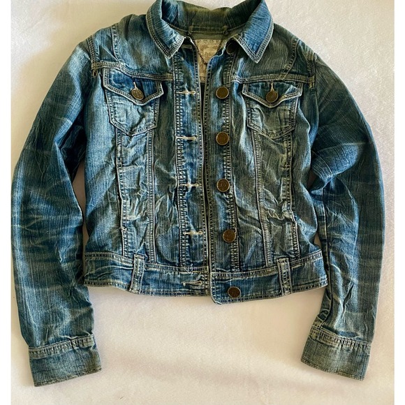 Sybilla Jean jacket woman’s/teens cute butterfly emblem size S - Picture 1 of 11